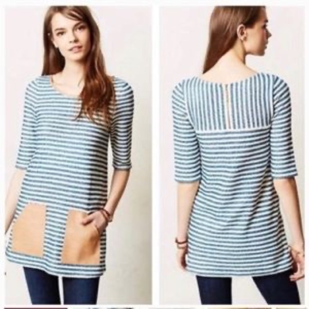 Postmark x Anthropologie stripe pocket dress